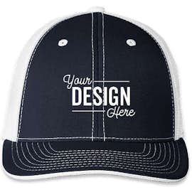 Pacific Headwear Flexfit Trucker Hat - Color: Navy / White