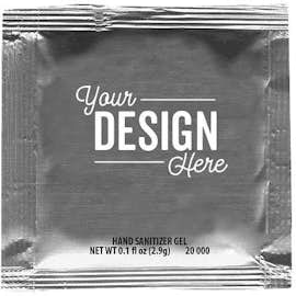 Sanitizer Gel Packet - Color: Silver