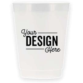 10 oz. Frosted Plastic Stadium Cup - Color: Trans Clear