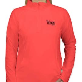 Sport-Tek Women's Performance Half Zip Pullover - Color: Hot Coral