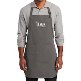 Port Authority Two-Pocket Full Length Apron - Color: Charcoal