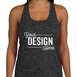 Sport-Tek Women's Electric Heather Racerback Tank - Color: Grey Black Electric