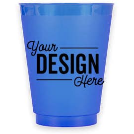 16 oz. Frosted Plastic Stadium Cup - Color: Frost Blue