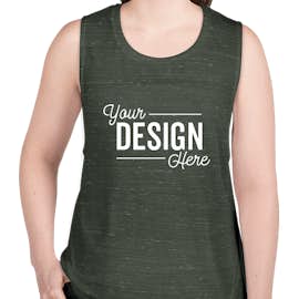 Bella + Canvas Women's Flowy Muscle Tank - Color: Forest Marble