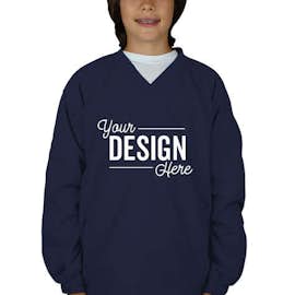 Sport-Tek Youth V-Neck Windshirt - Color: True Navy