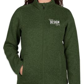 Devon & Jones Women's Full Zip Sweater Fleece Jacket - Color: Forest Heather