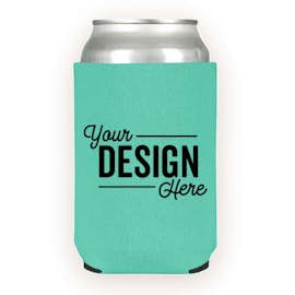 Foldable Neoprene Can Cooler - Color: Ice Green