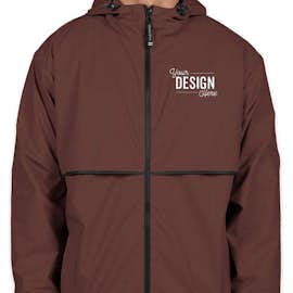 Charles River New Englander Hooded Rain Jacket - Color: Maroon / Black