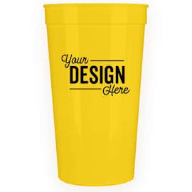 32 oz. Plastic Stadium Cup - Color: Yellow