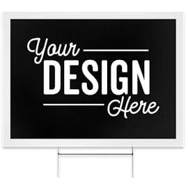 Full Color 24" x 18" Yard Sign with Metal Post - Color: Black
