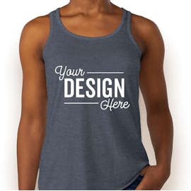 Bella + Canvas Women's Flowy Racerback Tank - Color: Heather Navy