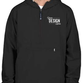 Charles River Pack-N-Go Hooded Packable Anorak - Embroidered - Color: Black