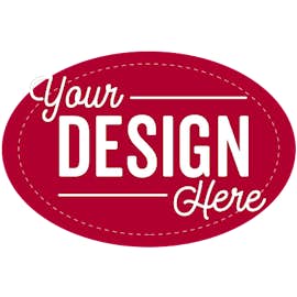 Full Color 3 in. x 2 in. Oval Roll Labels (500 per roll) - Color: Cardinal