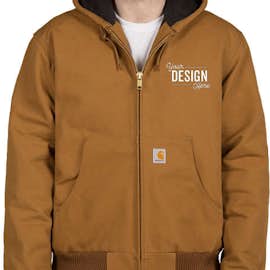 Carhartt Water Repellent Flannel Lined Hooded Jacket - Color: Carhartt Brown