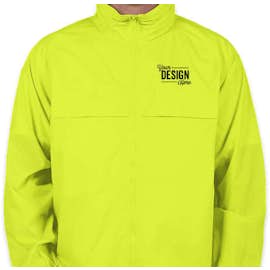 Ultra Club Full Zip Hooded Packable Jacket - Color: Bright Yellow