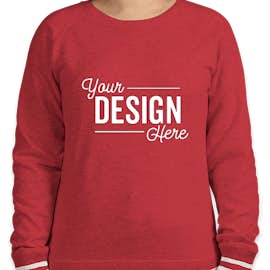 J. America Women's Varsity Crewneck Sweatshirt - Color: Red