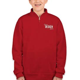 Jerzees Youth Nublend Quarter Zip Sweatshirt - Color: True Red