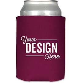 Foldable Can Cooler - Color: Burgundy