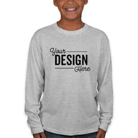 Jerzees Youth 50/50 Long Sleeve T-shirt - Color: Athletic Heather