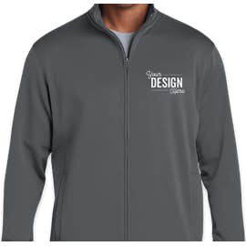 Sport-Tek Sport-Wick Tech Fleece Full Zip Jacket - Color: Dark Smoke Grey
