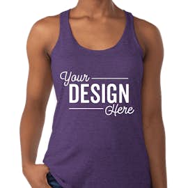 Next Level Women's Tri-Blend Racerback Tank - Color: Purple Rush