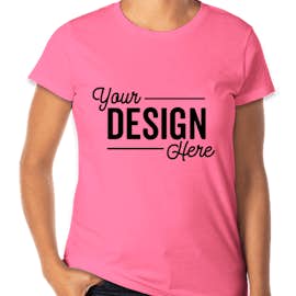 Anvil Women's Jersey T-shirt - Color: Neon Pink