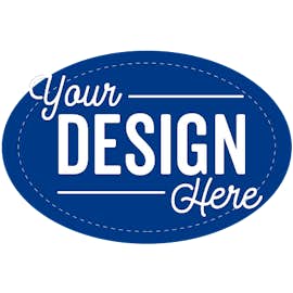 Full Color 3 in. x 2 in. Oval Roll Labels (500 per roll) - Color: Royal Blue