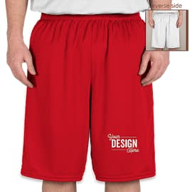 High Five Competition Reversible Basketball Shorts - Color: Scarlet / White