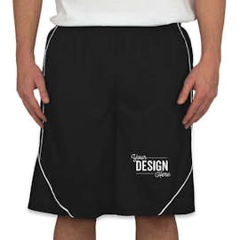Sport-Tek Micro-Mesh Reversible Contrast Shorts - Color: Black / White