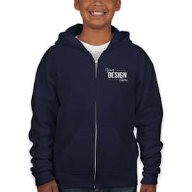 Jerzees Youth Nublend 50/50 Zip Hoodie - Color: J. Navy