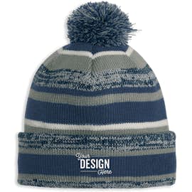 New Era Sideline Fleece Lined Pom Pom Beanie - Color: Navy / Graphite