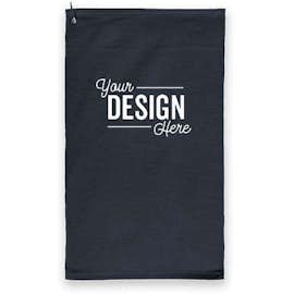 Port Authority Grommeted Microfiber Golf Towel - Color: Midnight