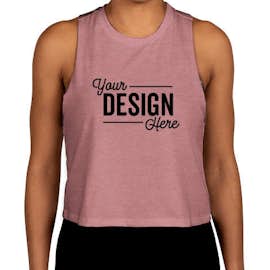 Bella + Canvas Women's Racerback Crop Tank Top - Color: Heather Mauve