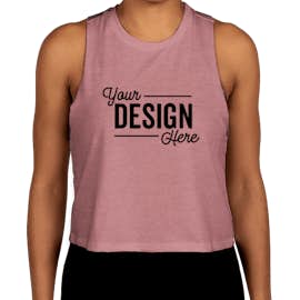 Bella + Canvas Women's Racerback Crop Tank Top - Color: Heather Mauve