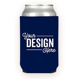 Foldable Neoprene Can Cooler - Color: Navy