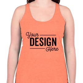 Bella + Canvas Women's Tri-Blend Racerback Tank - Color: Orange Tri-Blend