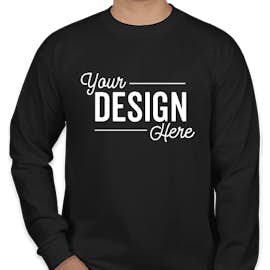 Bayside USA-Made 100% Cotton Long Sleeve T-shirt - Color: Black