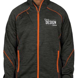 North End Melange Tech Fleece Lined Jacket - Color: Carbon / Orange Soda