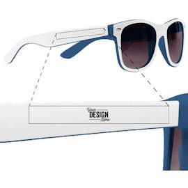 Two-Tone Malibu Sunglasses - Color: Blue / White