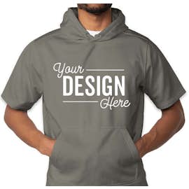 Sport-Tek Sport-Wick Short Sleeve Pullover Hoodie - Color: Dark Smoke Grey
