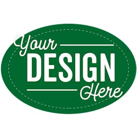 Full Color 3 in. x 2 in. Oval Roll Labels (500 per roll) - Color: Kelly Green