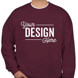 Gildan Midweight 50/50 Crewneck Sweatshirt - Color: Maroon