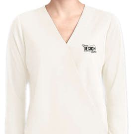 Port Authority Women's Wrap Blouse - Color: Ivory Chiffon