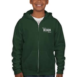 Jerzees Youth Nublend 50/50 Zip Hoodie - Color: Forest