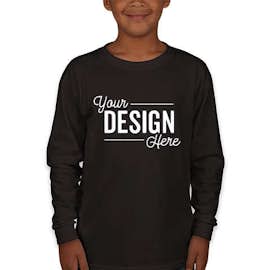Gildan Youth Ultra Cotton Long Sleeve T-shirt - Color: Black
