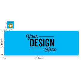 Full Color 6' x 2' Vinyl Banner - Color: Columbia Blue