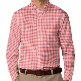 Brooks Brothers Non-Iron Gingham Button Down Dress Shirt - Color: Red / White (Rd Wht)