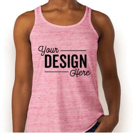 Bella + Canvas Women's Flowy Racerback Tank - Color: Red Marble