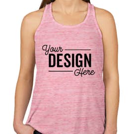 Canada - Bella + Canvas Women's Flowy Racerback Tank - Color: Red Marble