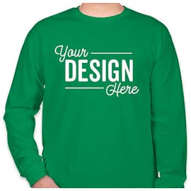 Canada - Gildan 100% Cotton Long Sleeve T-shirt - Color: Irish Green